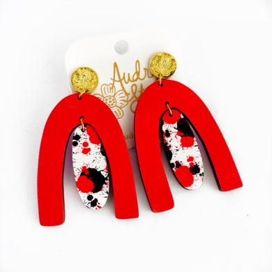 Gameday Georgia Bulldogs Red and Black Collegiate Earrings