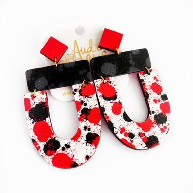 Gameday Georgia Bulldogs Red and Black Collegiate Earrings