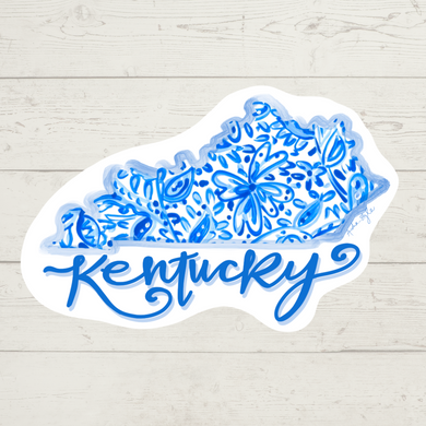 Blue and White Kentucky Sticker