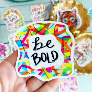 Be Bold Tangles Background Sticker