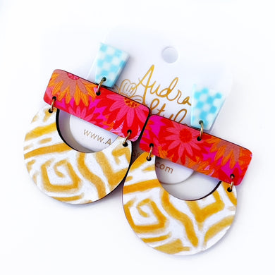 Madeline - Groovy Flower Pink Mustard Zebra