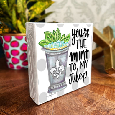 Derby Horse Mint To My Julep - Case of 3 Wood Block