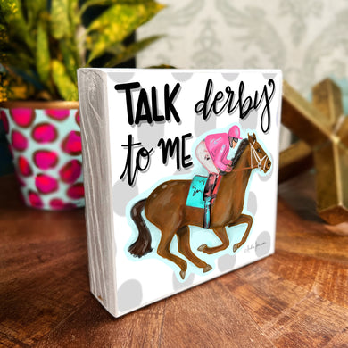 Derby Horse Talk To Me - Case of 3 Wood Block