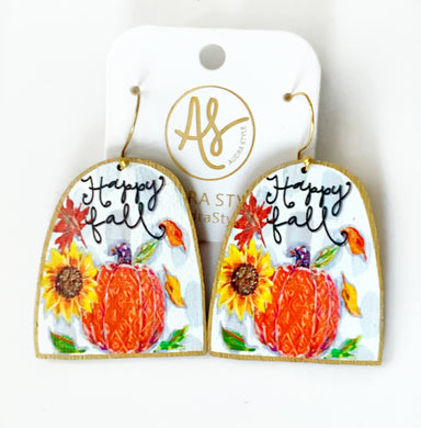 Fall Halloween Statement Earring Happy Fall Earrings