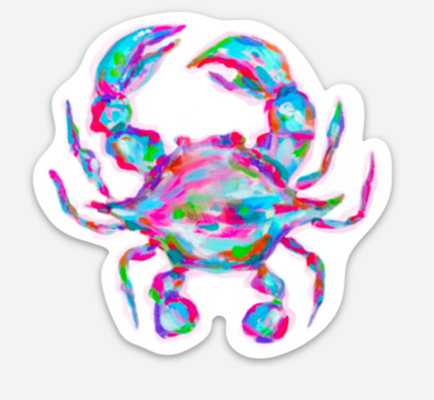 Pink Crab Sticker
